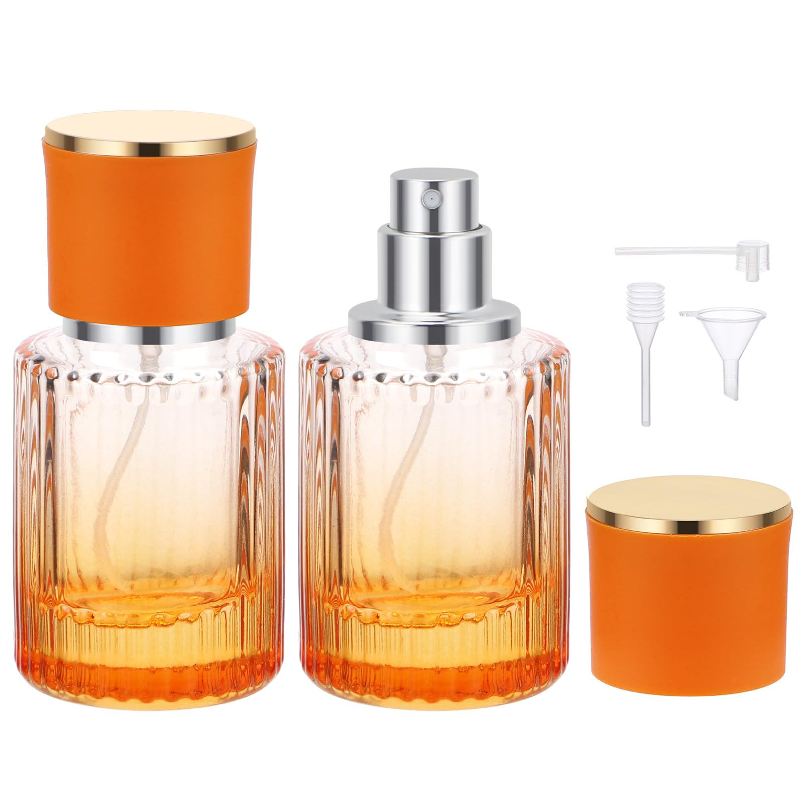 Amazon.co.jp: Segbeauty アトマイザー 2本入り 30ml ガラス製 橘色